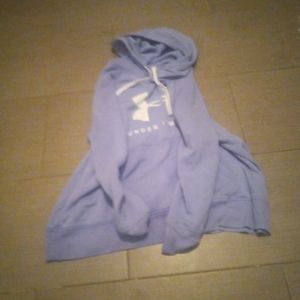 Under Armour Loose Pullover Girls Youth XL YLG Lavender Clear Confetti Logo